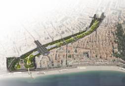 "coulée" verte au sein d'une ville permettant la circulation de la faune sauvage au sein de la matrice urbaine
