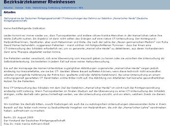 Warnung der Ärztekammer Mainz