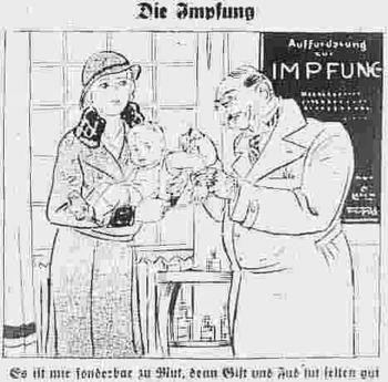 Hetzartikel gegen das Impfen aus "Der Stürmer"