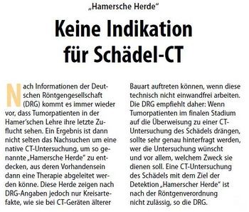 Warnung der Deutschen Röntgengesellschaft