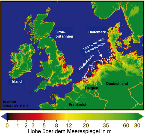 Gefahr durch einen künftigen Meeresspiegelanstieg rund um die Nordsee