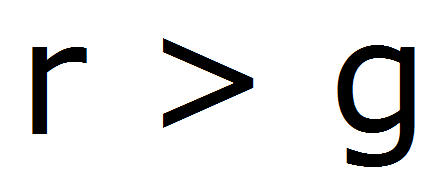 r>g, die Ungleichung der Ungleichheit.