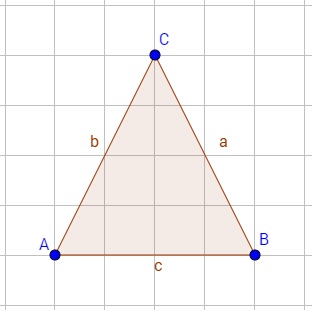 Beispiel für ein gleichschenkliges Dreieck