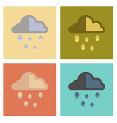 Rain cloud with differently coloured background