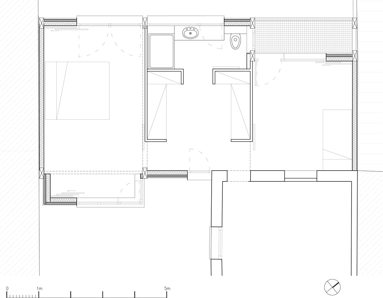 plan de l'étage: 2 chambres, dressing