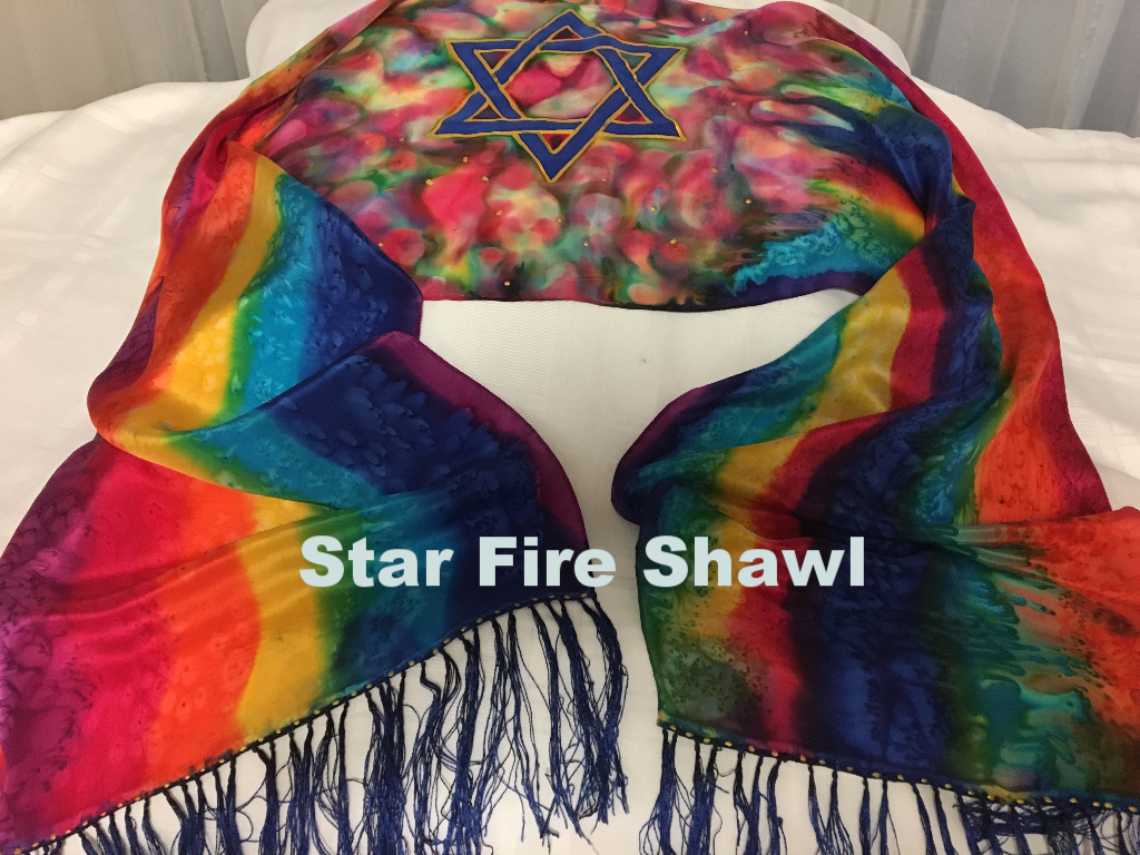 Prophetically Designed Silk Scarves 3 Strand Cord Silks Glowing