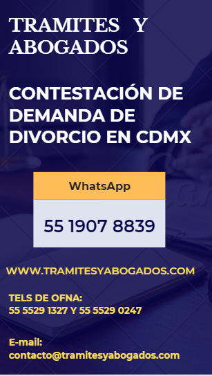 CONTESTACION DE DEMANDA DE DIVORCIO EN LA CDMX