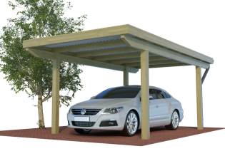 Carport Typ QUADRO (4-Pfosten-System) - Carportfabrik.de Carport Typ QUADRO (4-Pfosten-System) - Carportfabrik.de
