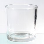 Großer transparenter Glastopf aus dickwandigem Glas