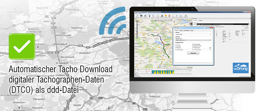 Tacho Remote Download (DTCO) auf der Desktopsoftware OSCpro