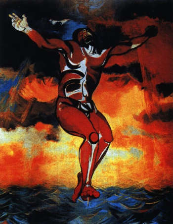 L’Uomo (1977), la famosa raffigurazione del Cristo sofferente.