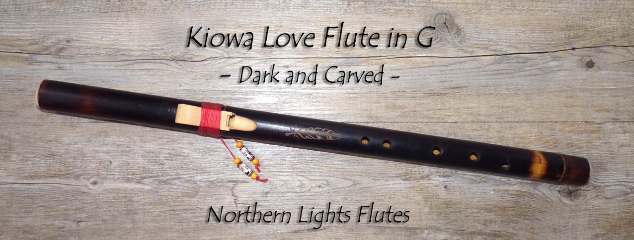 Kiowa Love Flute in G - Dark and Carved 