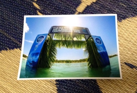レースのゴールゲートの写真