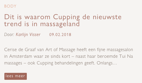 Cupping, wat is dat nou precies ?