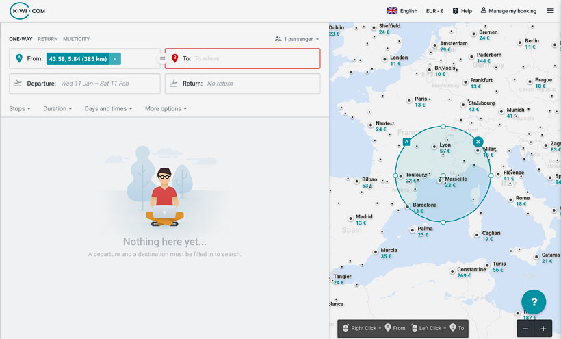 Review Kiwi.com - Possibly The Best Flight Search Engine For Finding The Cheapest Flights | My Experience With Kiwi.com | via @Just1WayTicket