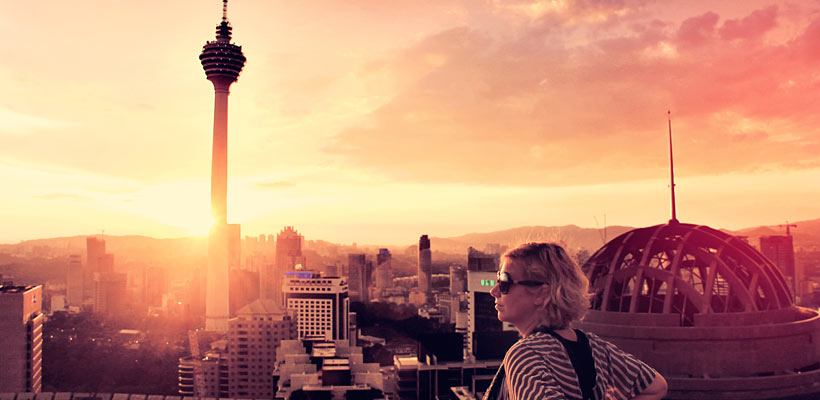 On a helicopter pad in Kuala Lumpur... I love rooftops. Malaysia 2013 @Just1WayTicket