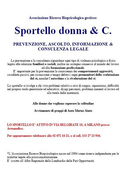Sportello Donna 2013