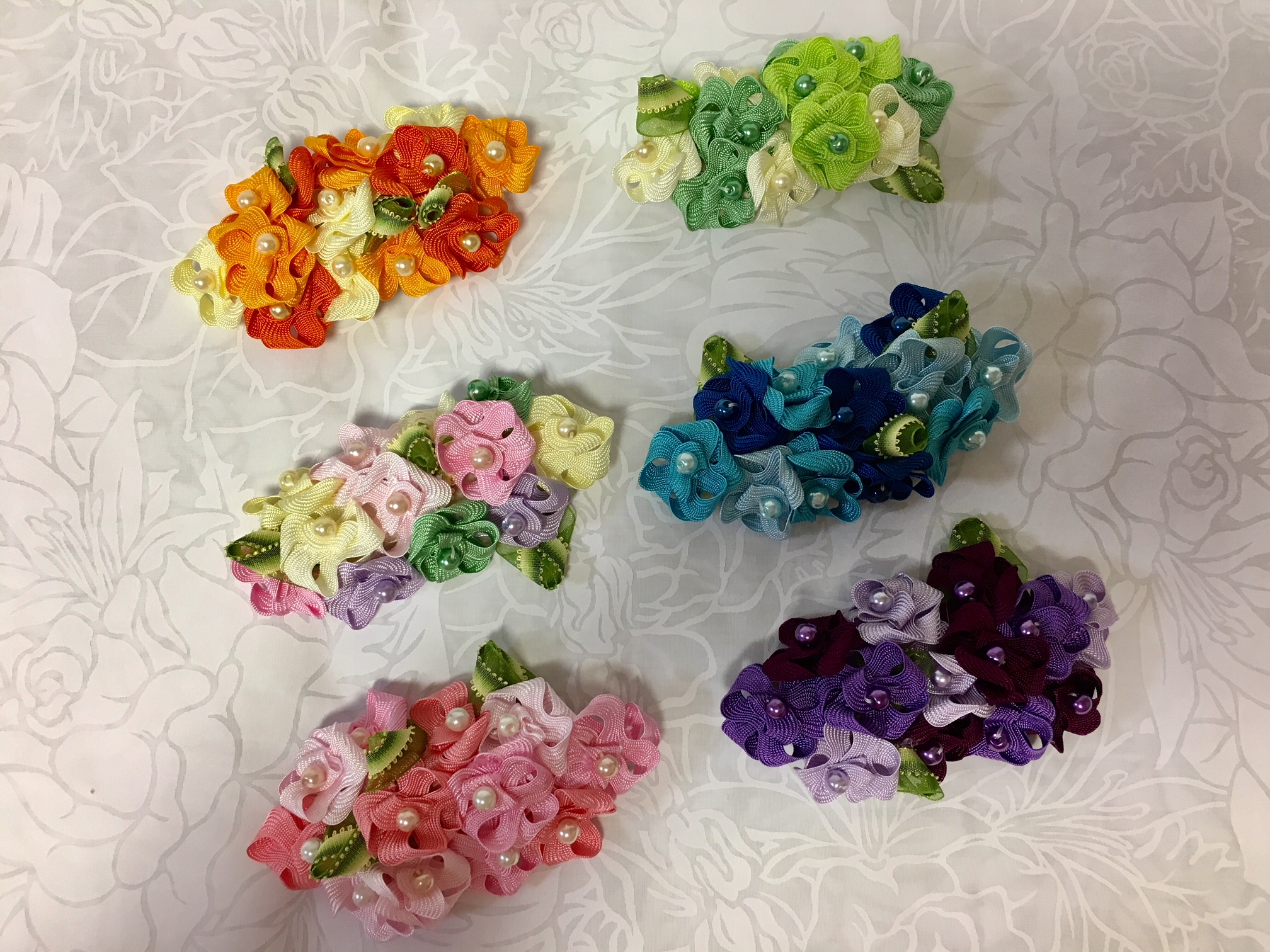(A)紫陽花のバレッタ