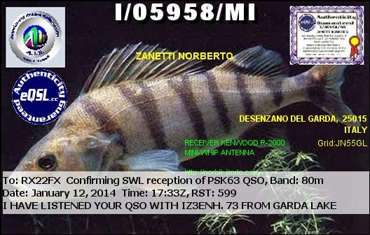 QSL LACUSTRE CON UN BEL PERSICO REALE