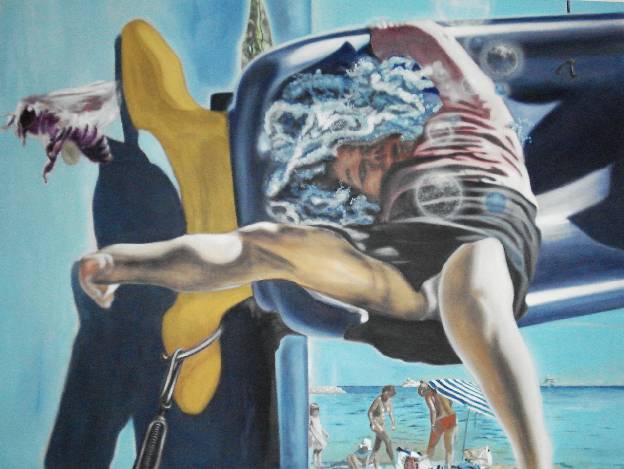 "Julie and the bee", Öl auf Leinwand, 120x160cm, 2006