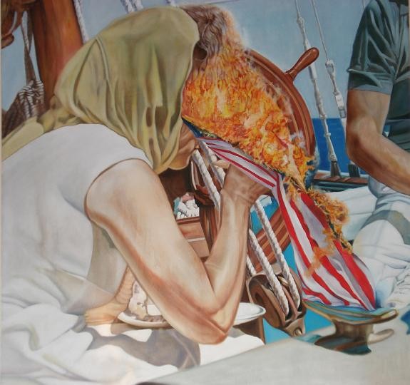 " 9 / 11 ", Öl auf Leinwand, 110x125cm, 2004