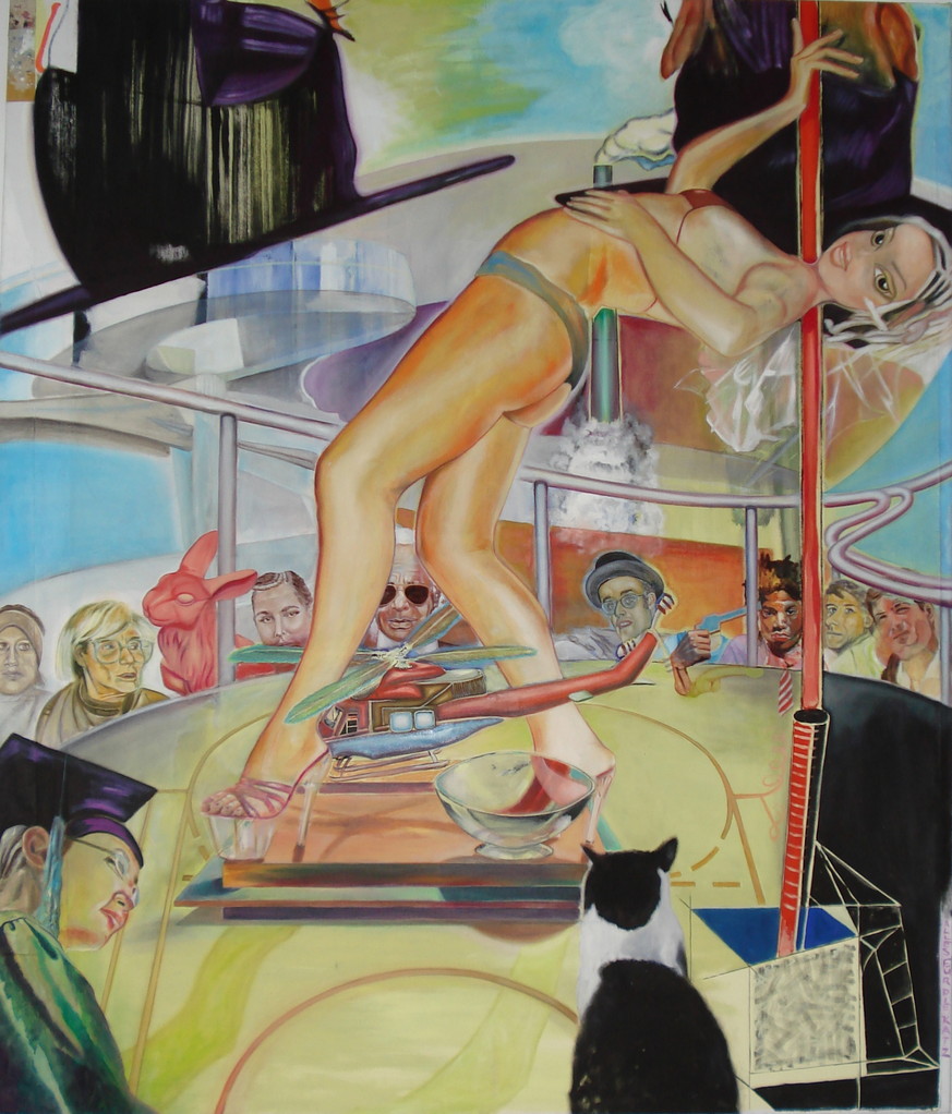 "Alles für die Katz", Öl auf Leinwand, 200x170cm, 2007