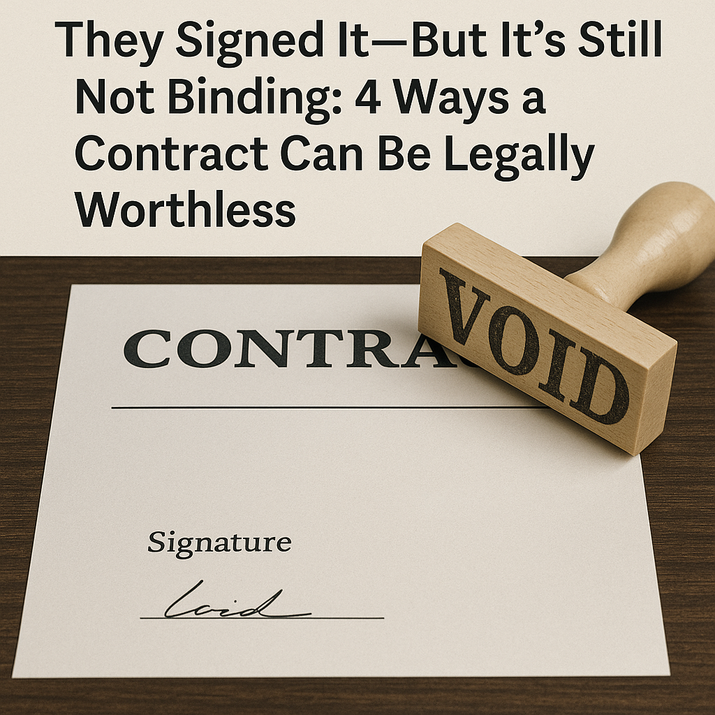 They Signed It—But It’s Still Not Binding | JDE Law Firm, PLLC