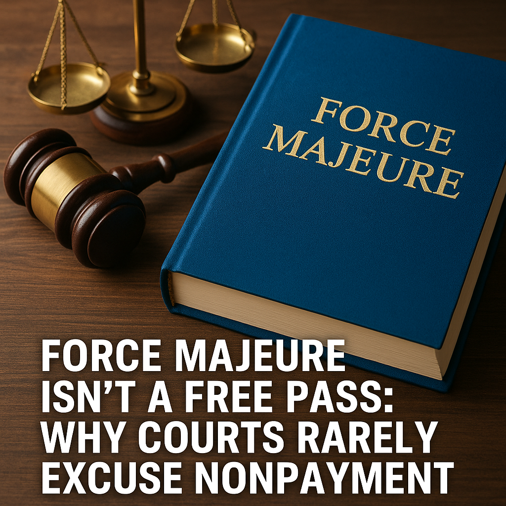 Force Majeure Isn’t a Free Pass | Why Courts Rarely Excuse Nonpayment