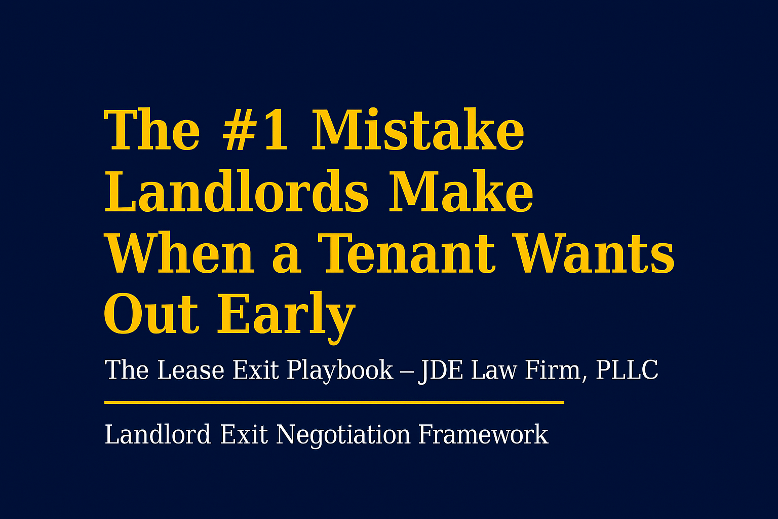The #1 Mistake Commercial Landlords Make During Early Lease Exit Requests