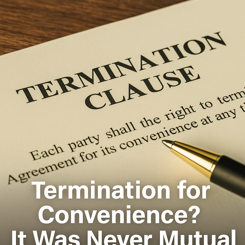 Termination for Convenience Clauses: How to Fight Back