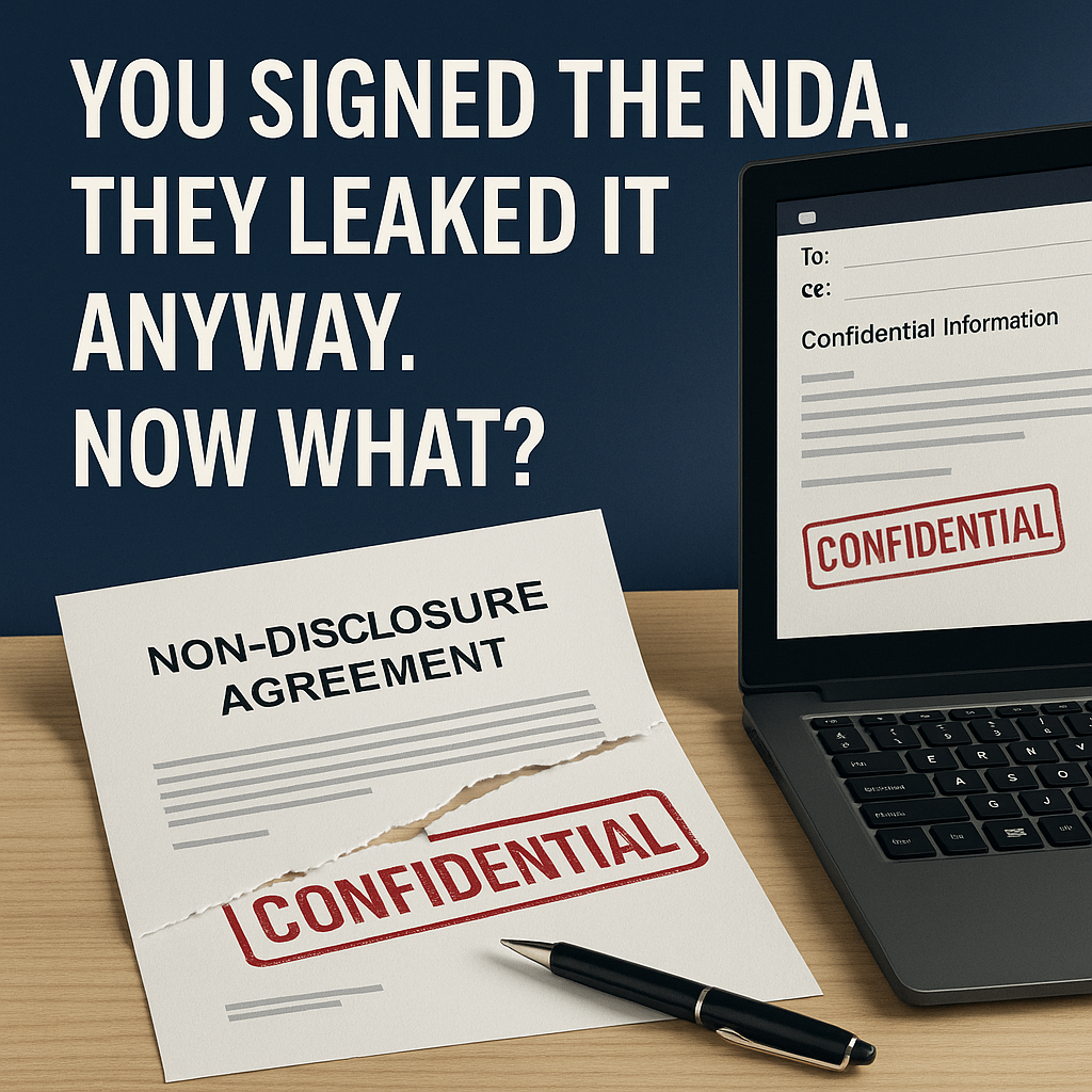 NDA Breached? What to Do If Confidential Info Was Leaked | JDE Law Firm