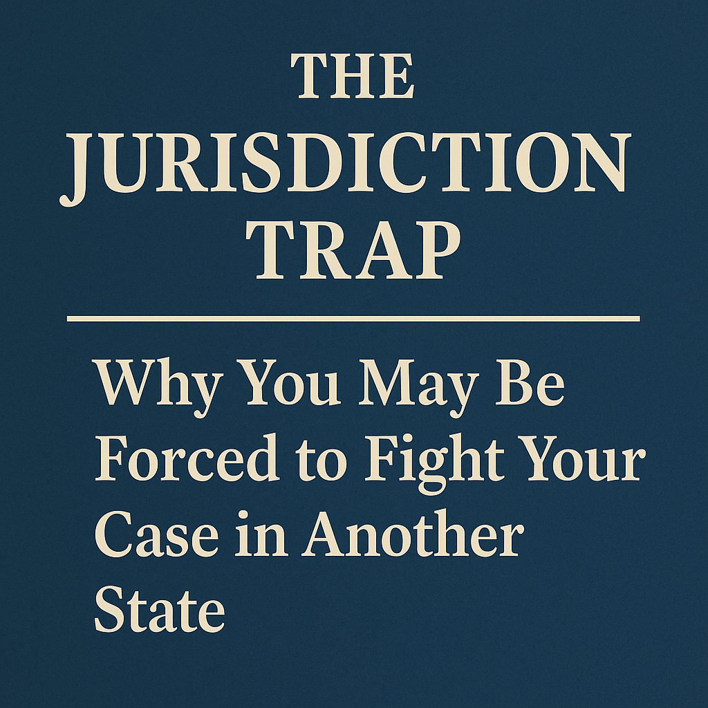 The Jurisdiction Trap: Forced to Litigate Out of State | JDE Law Firm