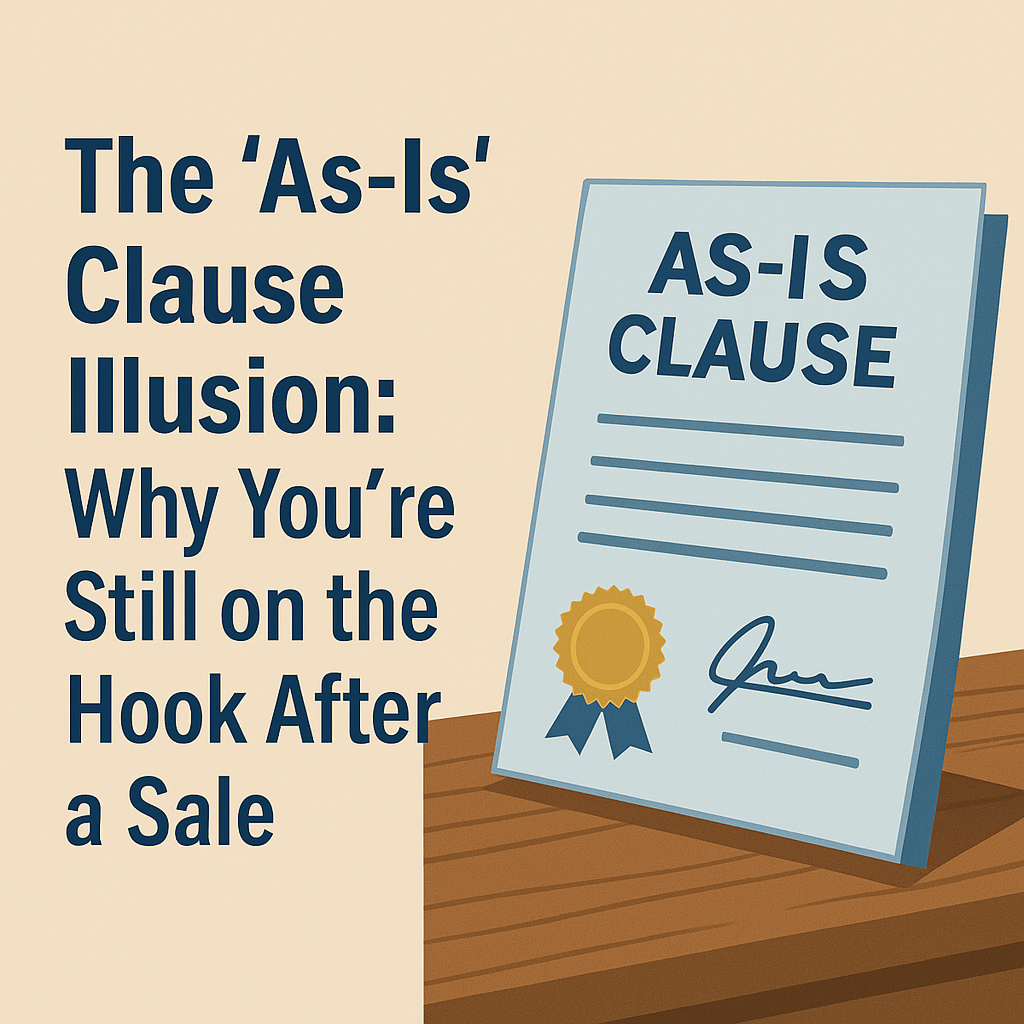 The “As-Is” Clause Illusion | Why Sellers Aren’t Fully Protected