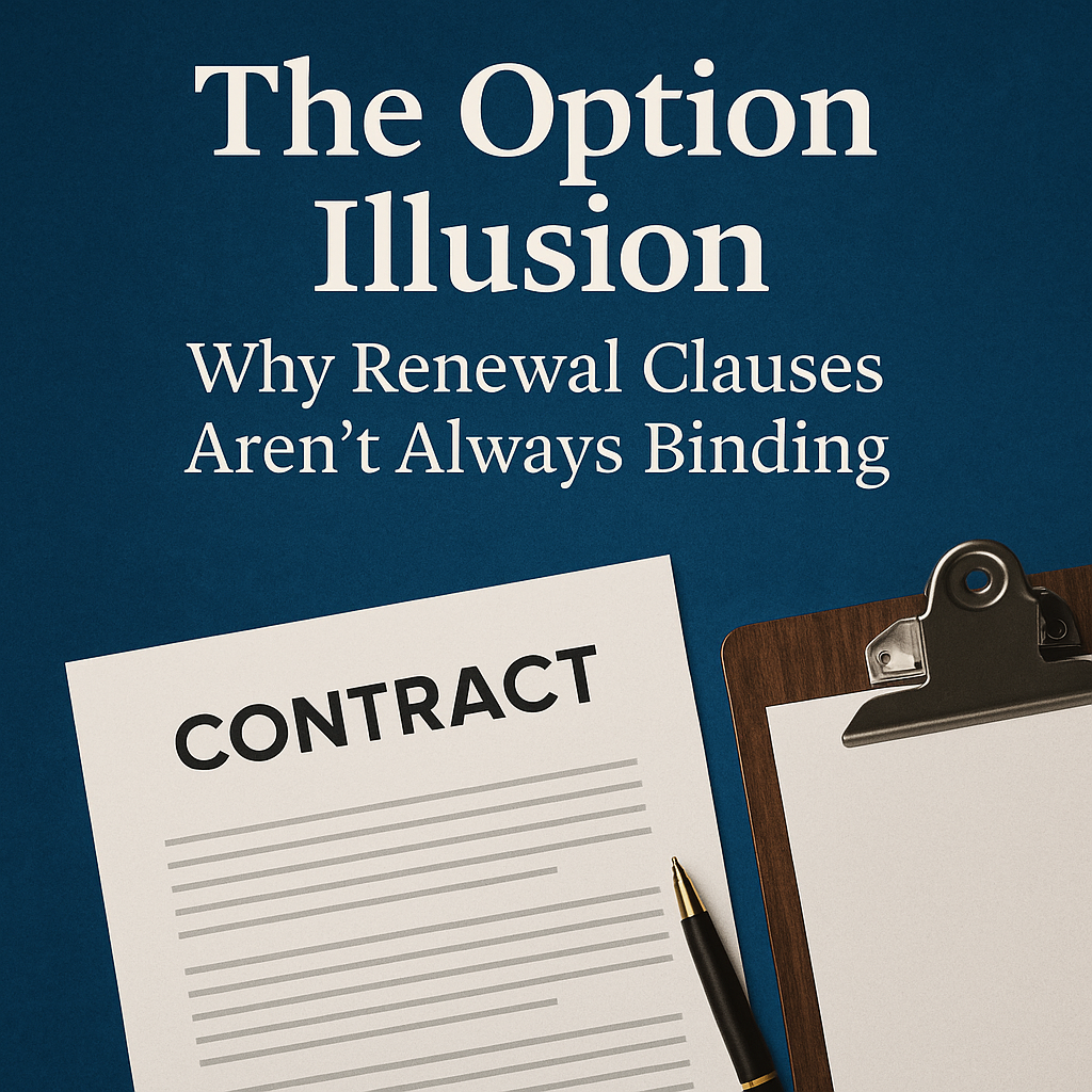 The Option Illusion | Why Renewal Clauses Aren’t Always Binding