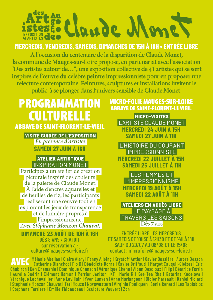 Je serai présente au vernissage le 19 juin prochain et à la visite guidée pour vous faire découvrir l’univers du peintre 
