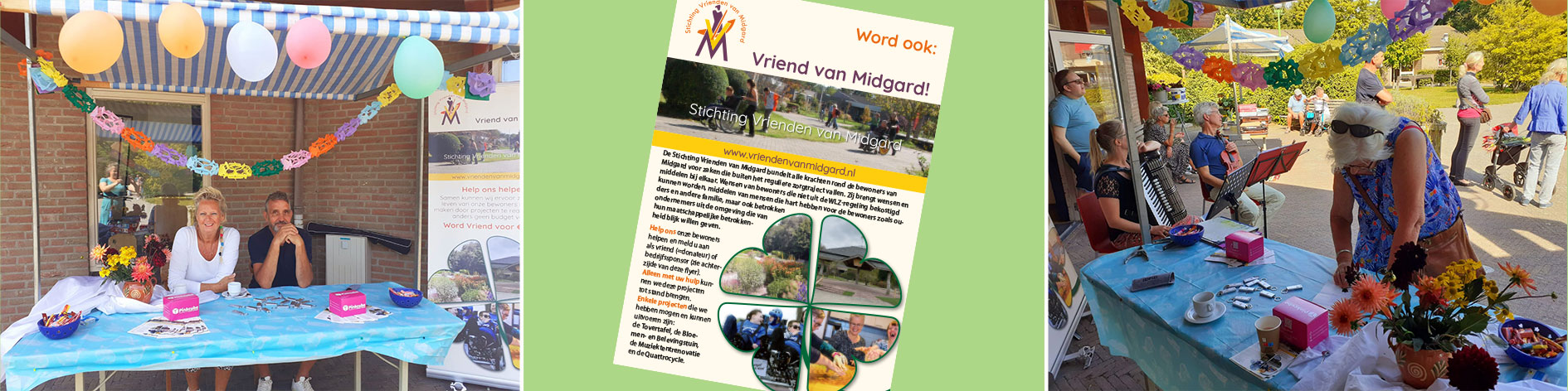 Tijdens de Open Werkplaatsdag konden Loes en Hans de stichting onder de aandacht brengen van de bezoekende familieleden van onze bewoners. Een speciale flyer hielp de geïnteresseerden om duidelijk te maken wat onze stichting doet.