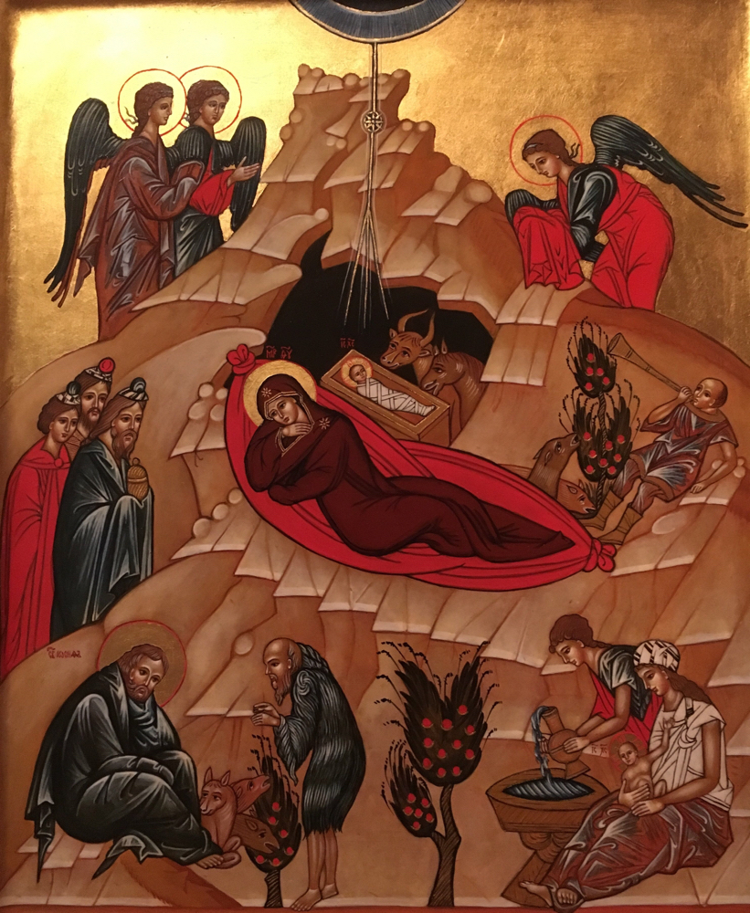 Geburt Christi. Nach russische Ikone 15J.h.