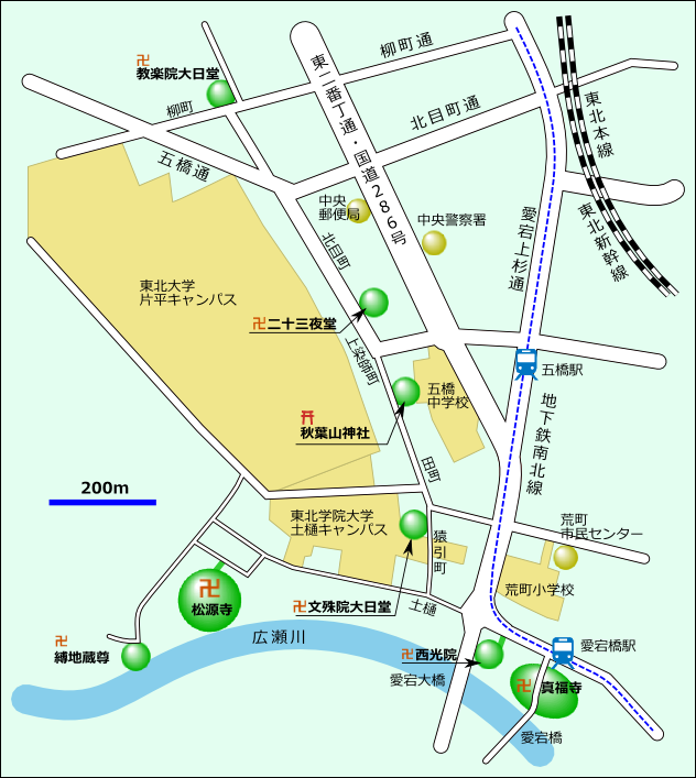 柳町から土樋地図