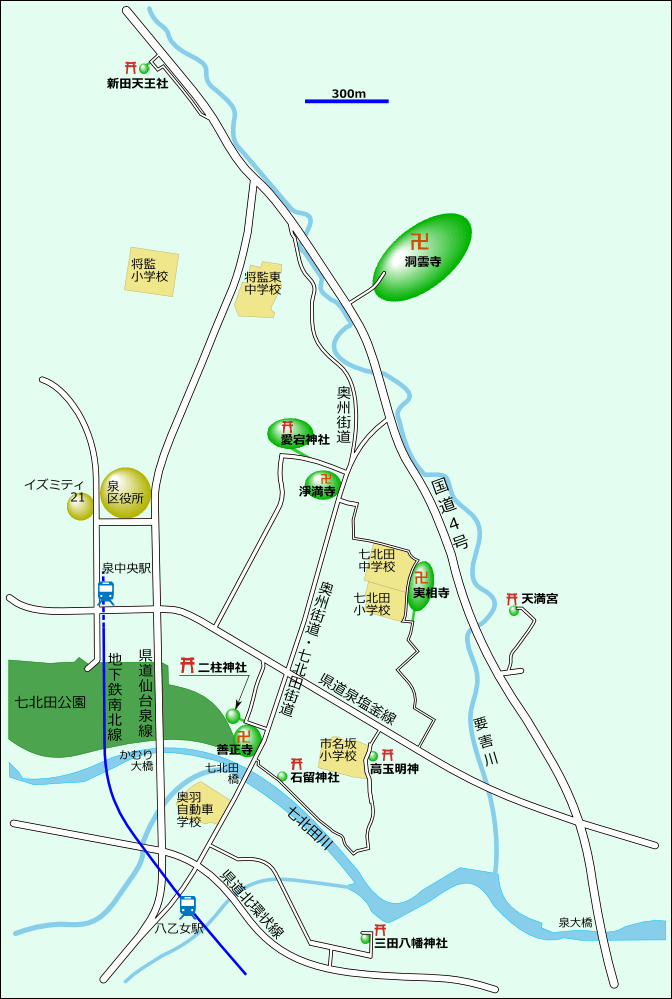 七北田・市名坂地図