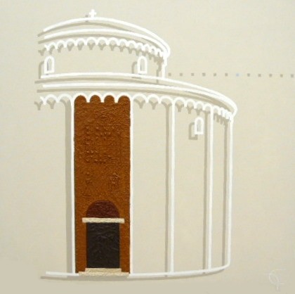 San Lorenzo, tecnica mista su tela, 60 x 60 anno 2010 (coll. privata)