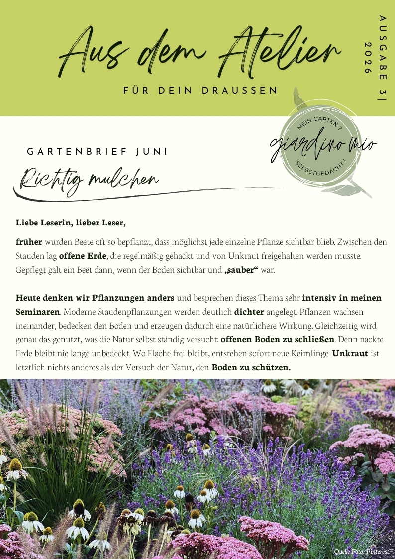 Richtig mulchen | Atelier giardino mio