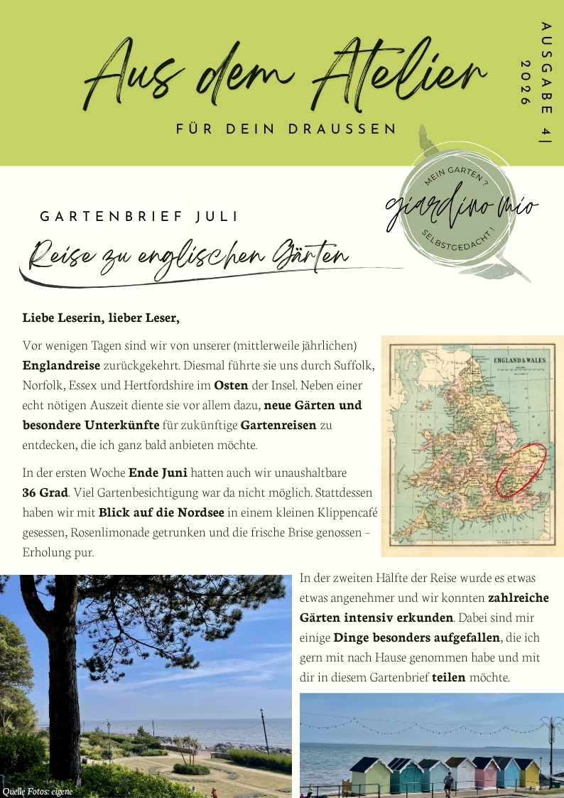 Reise zu englischen Gärten | Atelier giardino mio