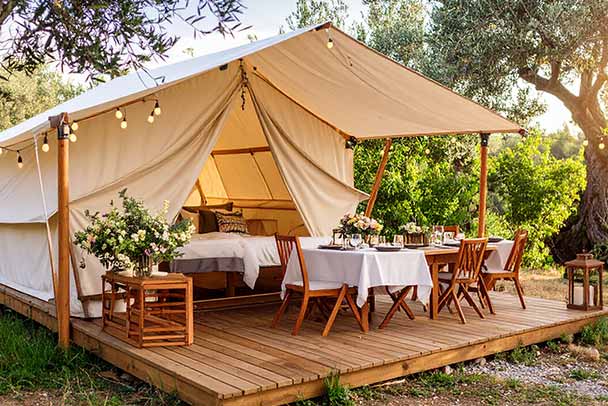 Glamping Zelt im Olivenhain Glamping Italien 2026
