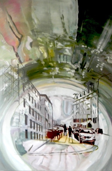 W. Bohns: Liquid Room Nr.18, 2011, Öl / Acryl auf Leinwand, 120 x 80 cm (Privatbesitz Berlin)