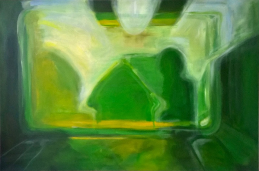 Grünes Haus, 2017, Acryl auf LW., 80 x 120 cm