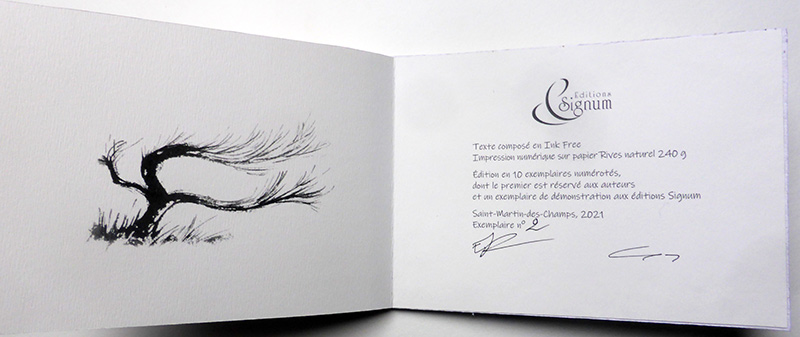 livre Le vent collophon
