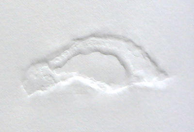 estampage de galet sur papier Fabriano - 2018