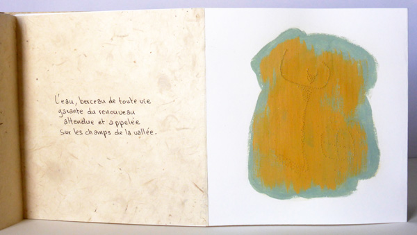 Les Merveilles - livre d'artiste -  monotype d'argile