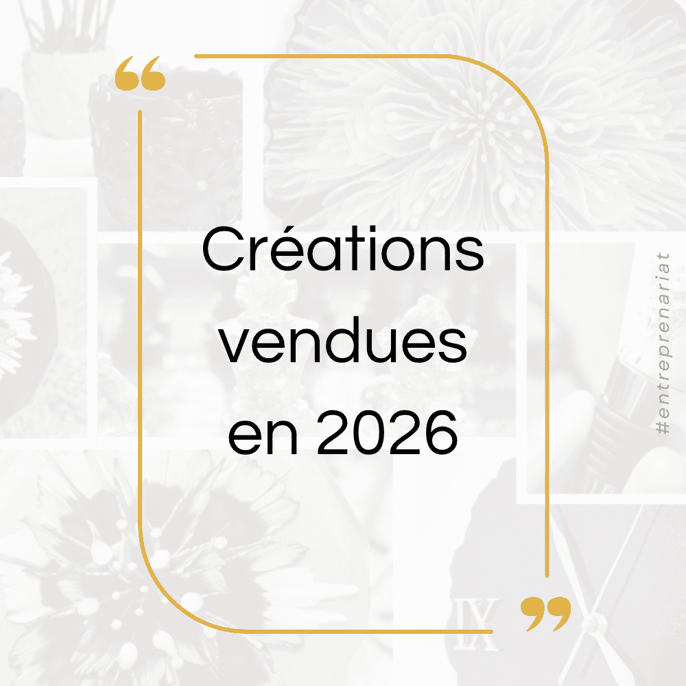 Créations vendues en 2026
