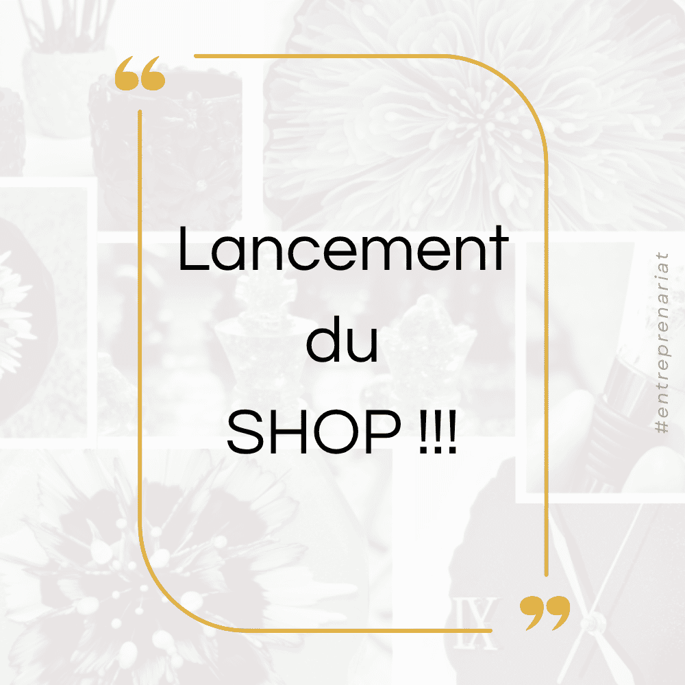 Lancement du SHOP !